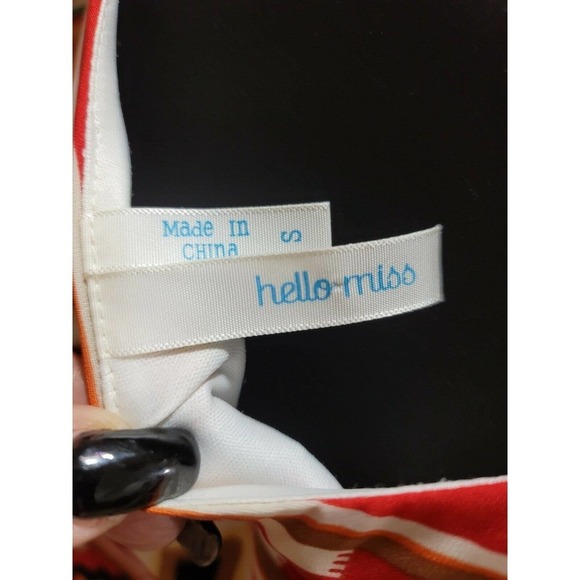 Hello Miss Women Multicolor Polyester Round Neck long Sleeve Knee Length Dress S - Picture 8 of 11